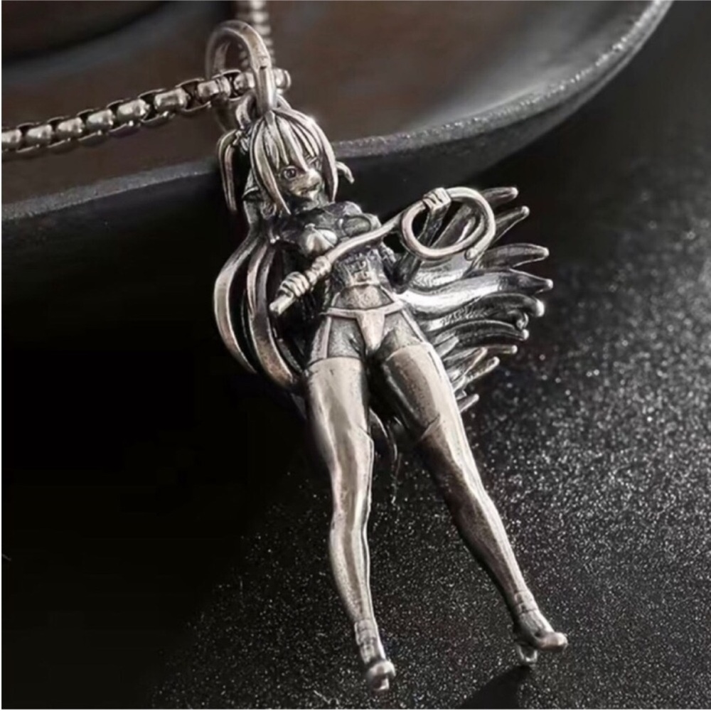 BikerCore AnimaCore Dominatrix Doll With Whip Necklace Street Fighter Punisher